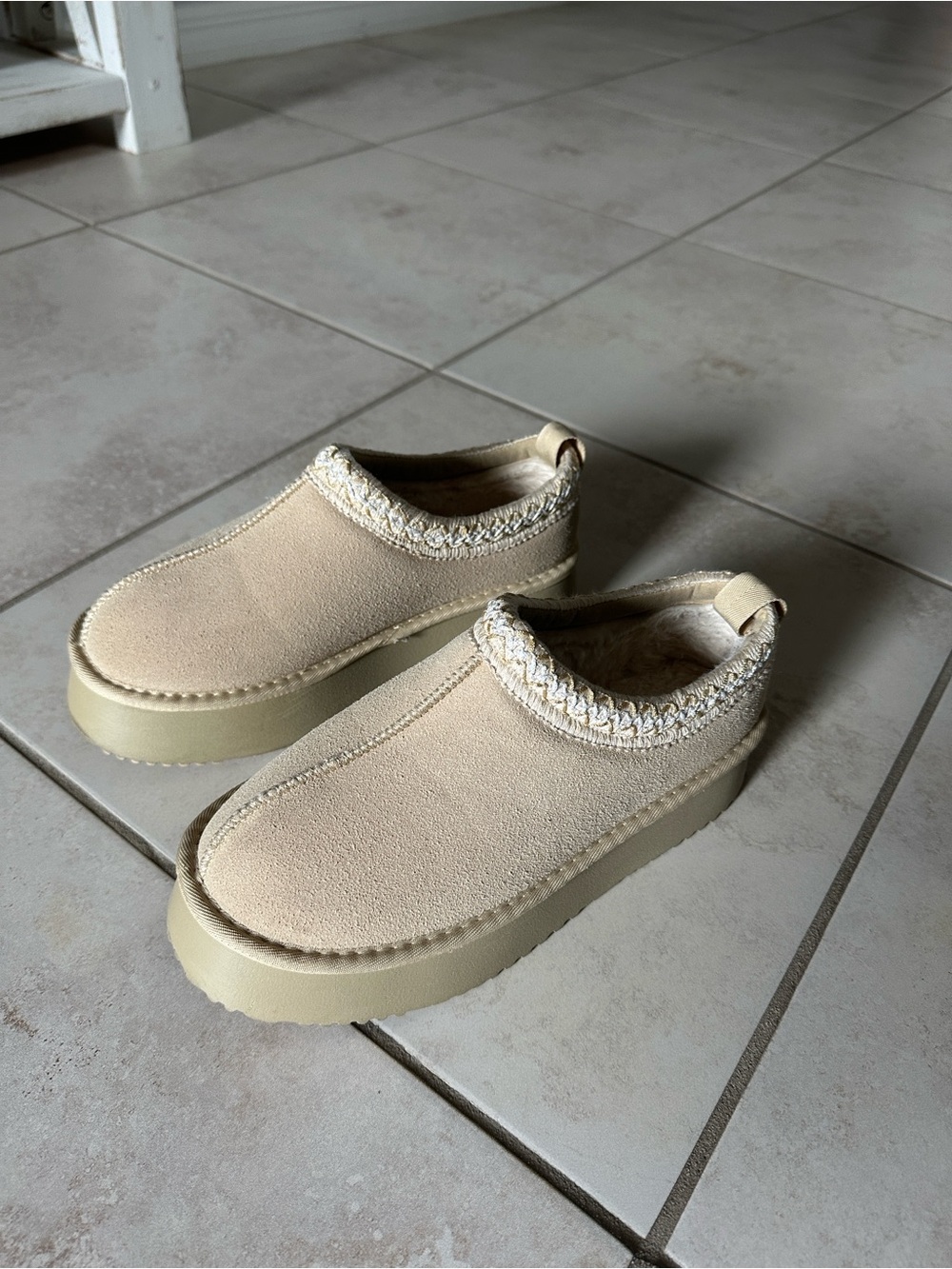 Women’s Cream Slip-On Platform Shoe